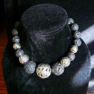 Elegant Silver Filigree Aromatherapy Bracelet